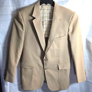 Sears Perma Prest Classic Collection Action Separates Tan Blazer 44R Sport Coat